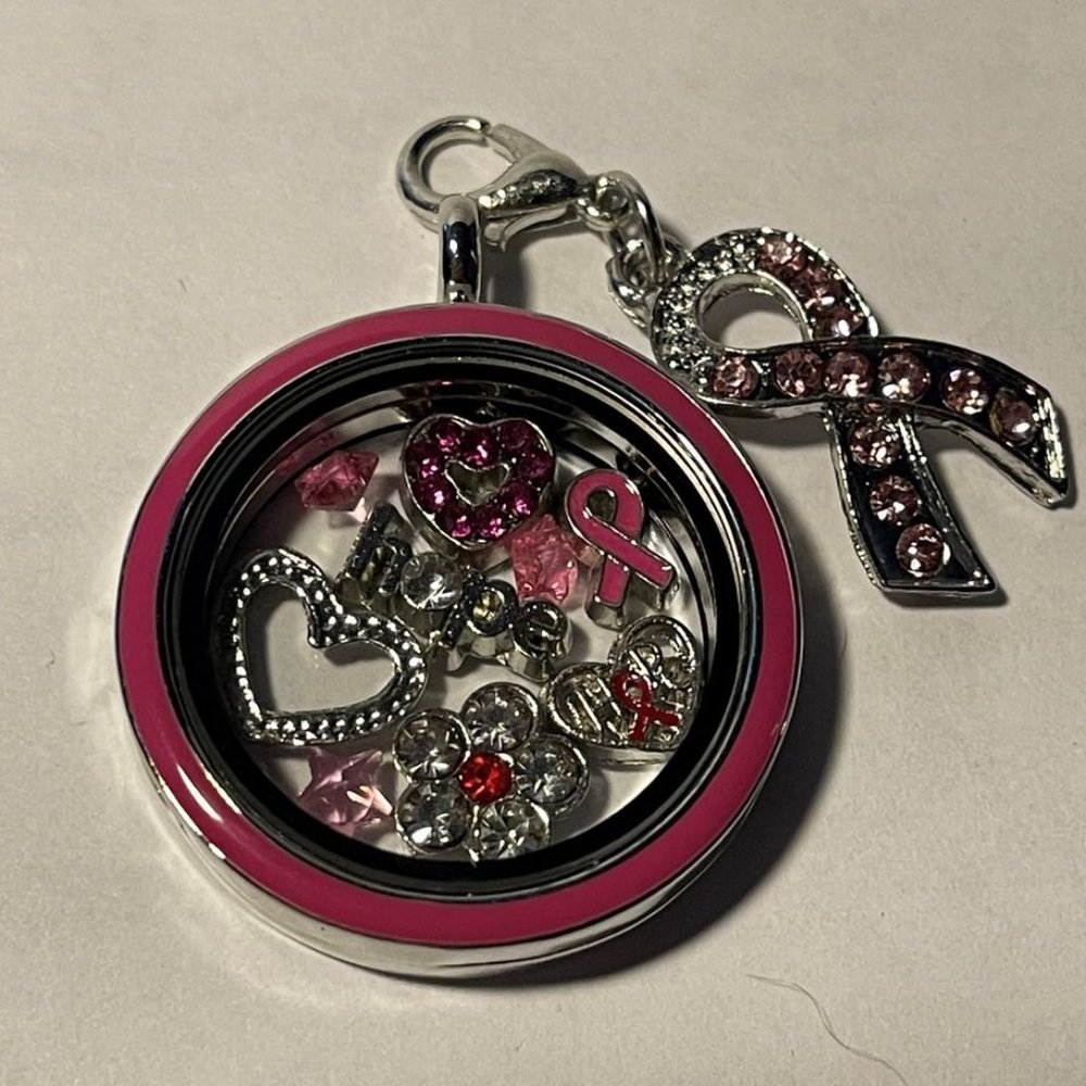 BREAST CANCER AWARENESS Memory Locket NEW!!